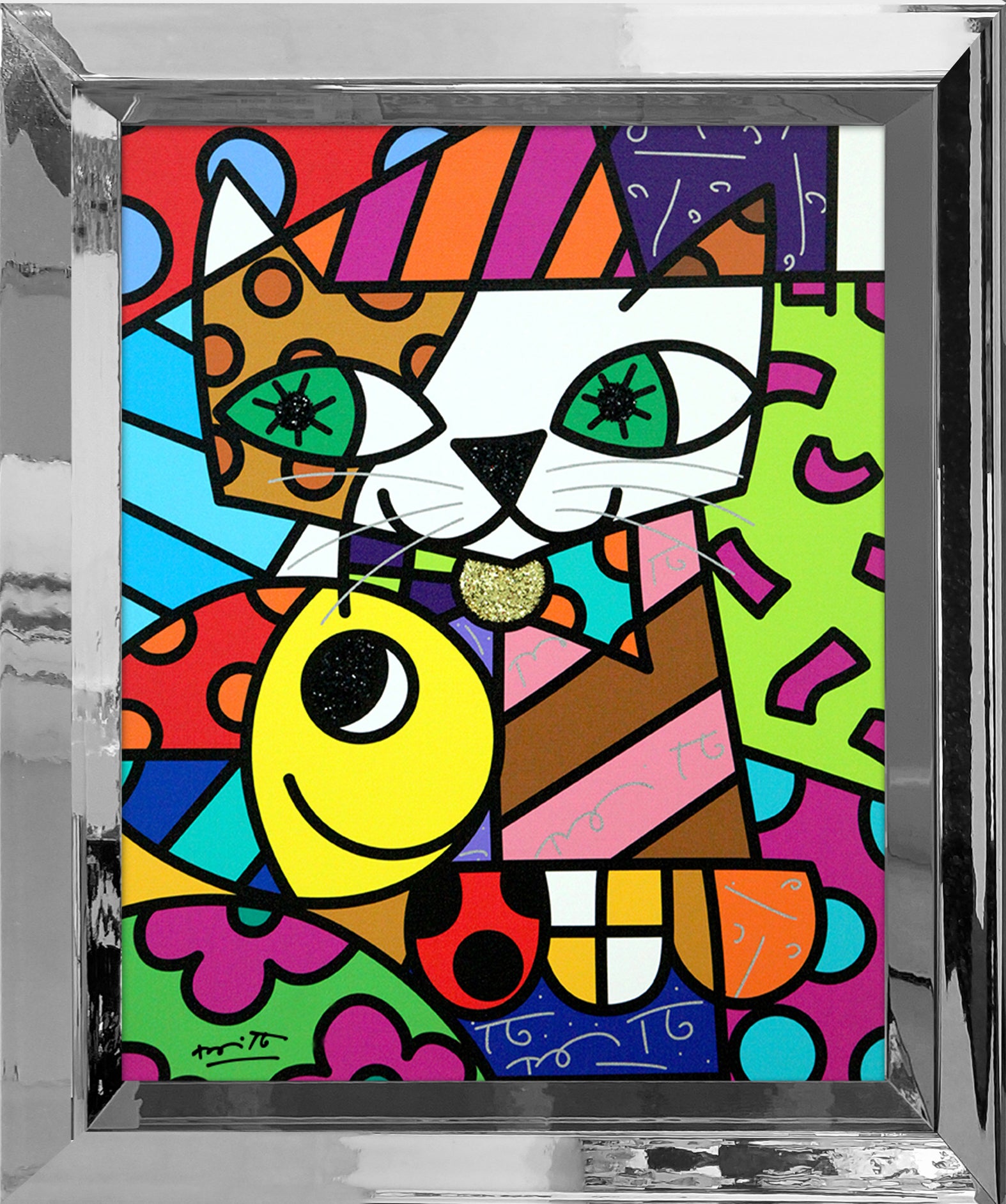 modern pop art sam yellow limited edition print  vibrant home decor