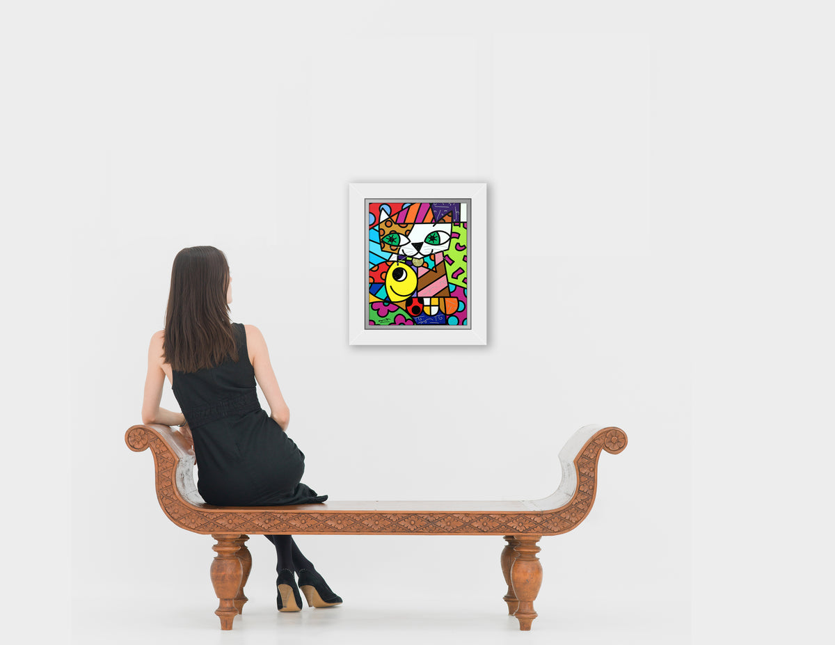 sam yellow limited edition print  artistic colorful design collectible