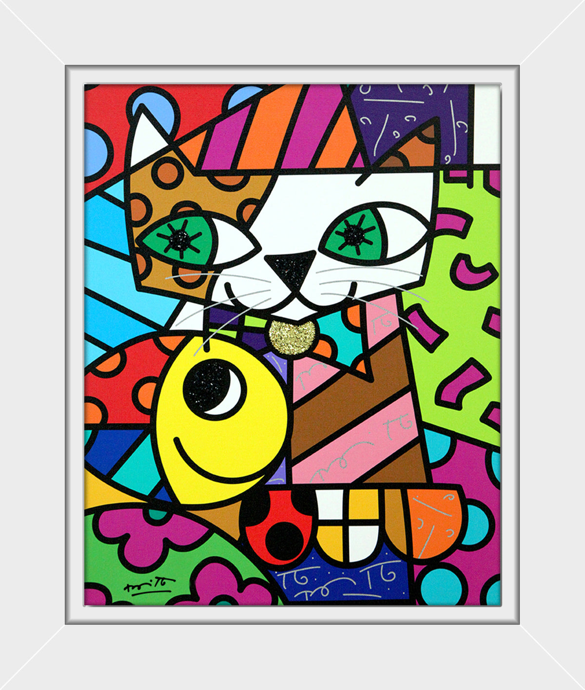 modern pop art sam yellow limited edition print  vibrant home decor