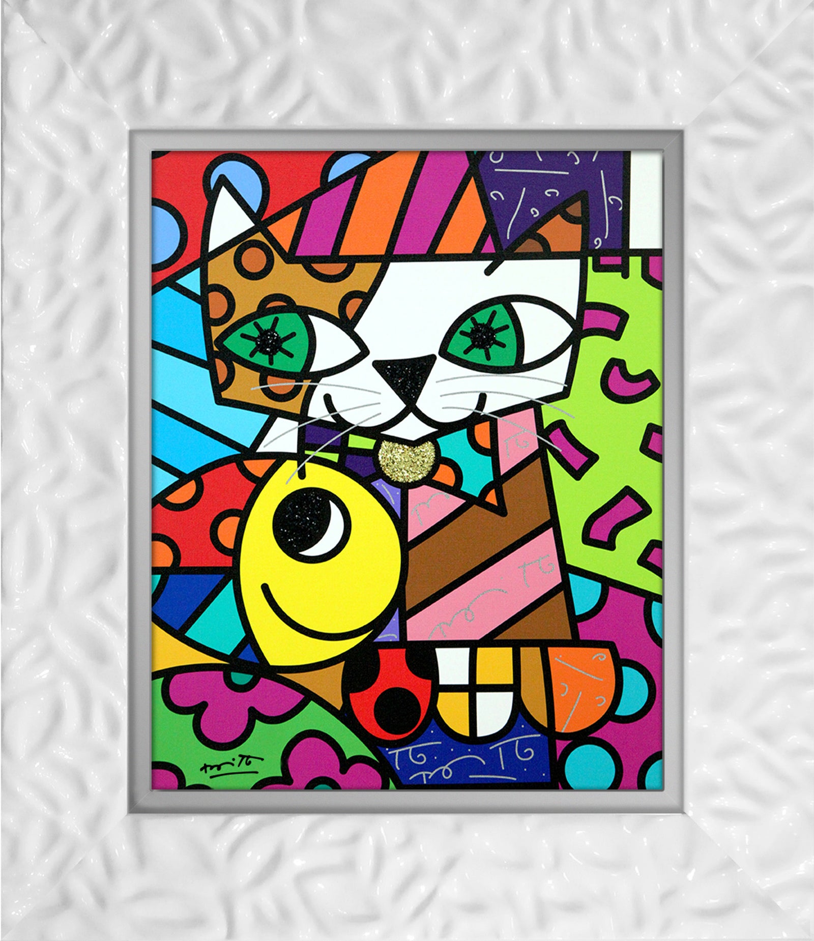 modern pop art sam yellow limited edition print  vibrant home decor