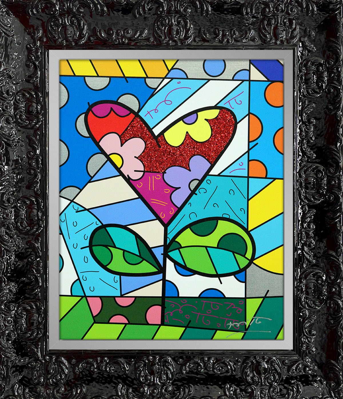BRITTO Love Bear ハート マルチカラー 2ND EDITION インテリア小物