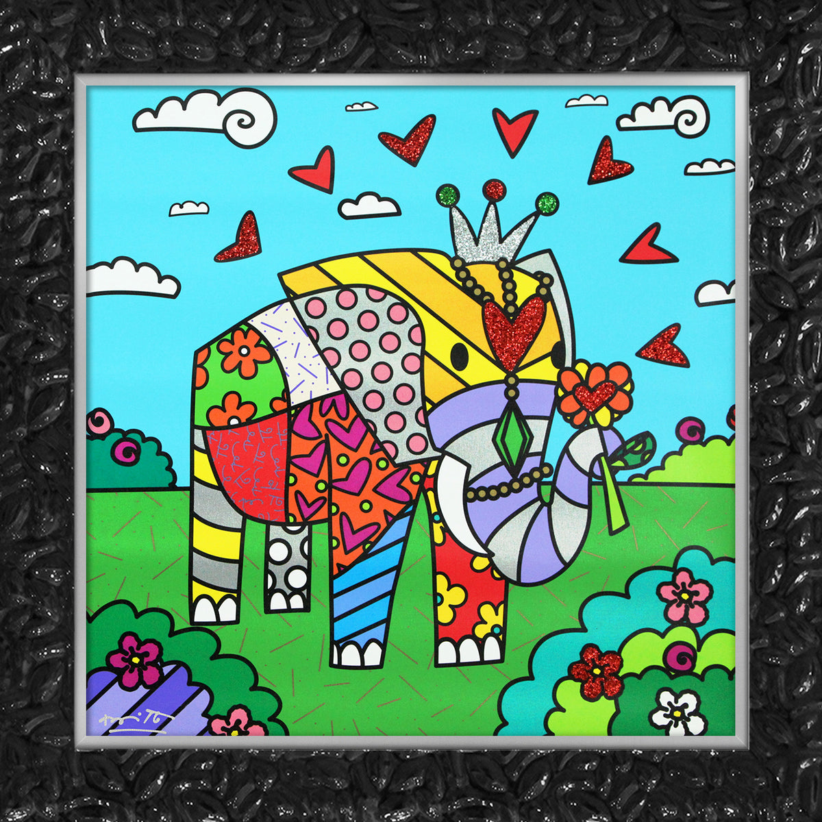 Romero Britto india limited edition print  colorful pop art design