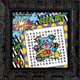 WORD SEARCH - MIAMI TEDDY BEAR - Limited Edition Print