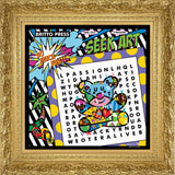 WORD SEARCH - MIAMI TEDDY BEAR - Limited Edition Print