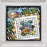 WORD SEARCH - MIAMI TEDDY BEAR - Limited Edition Print