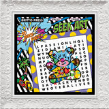 WORD SEARCH - MIAMI TEDDY BEAR - Limited Edition Print