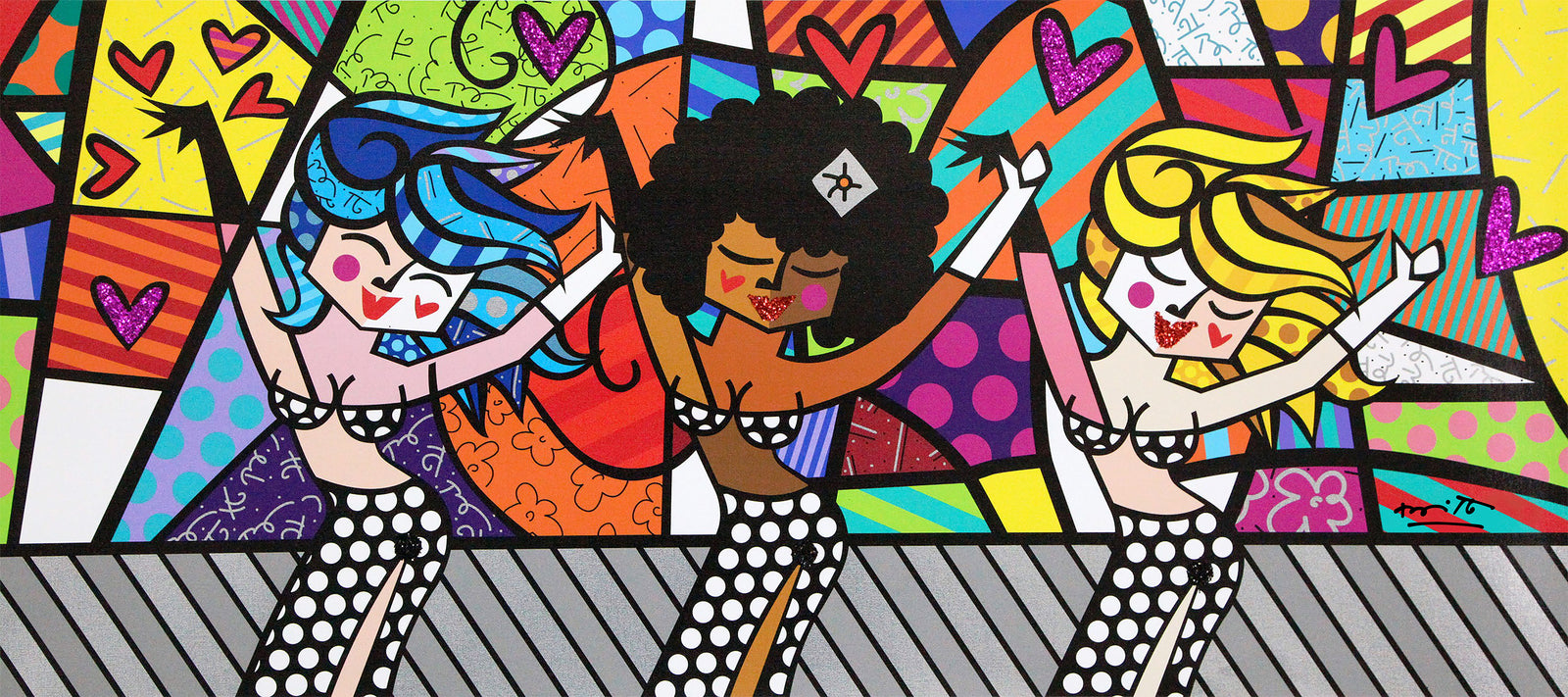Romero Britto destiny limited edition print  colorful pop art design