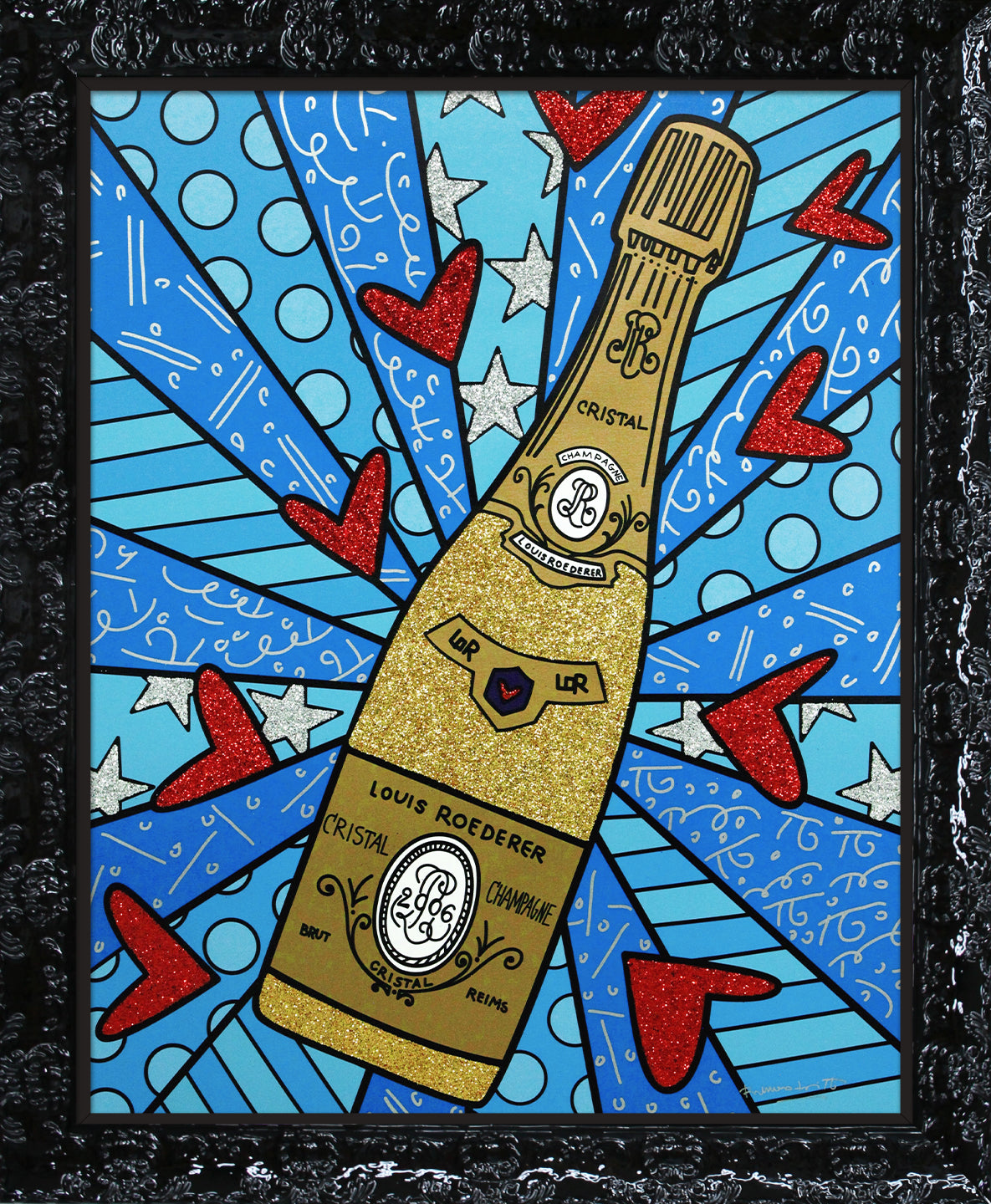Champagne Wishes & Caviar Dreams (Blue) - Limited Edition Print