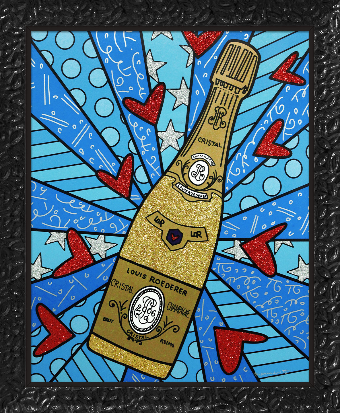 Champagne Wishes & Caviar Dreams (Blue) - Limited Edition Print