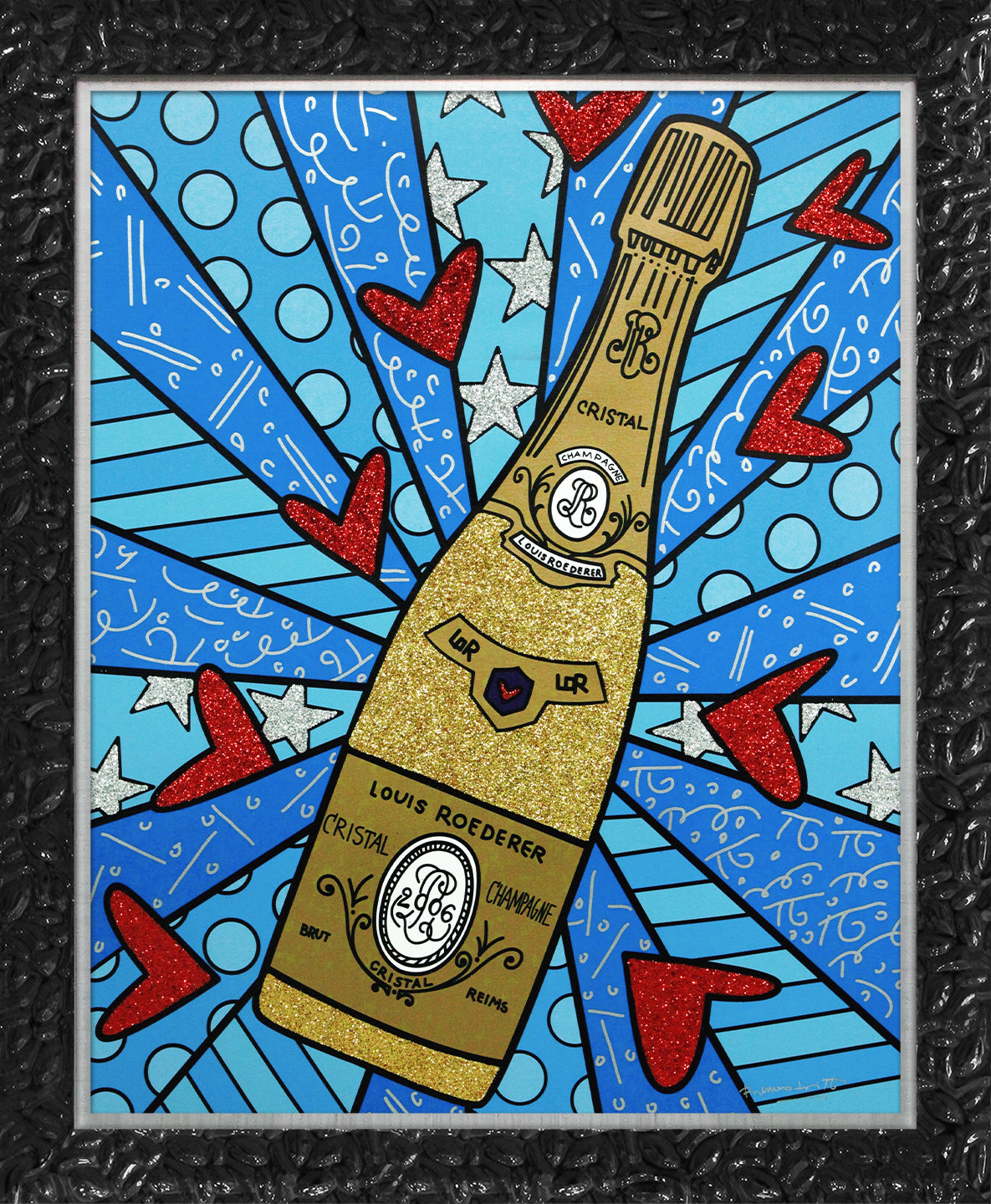 Champagne Wishes & Caviar Dreams (Blue) - Limited Edition Print