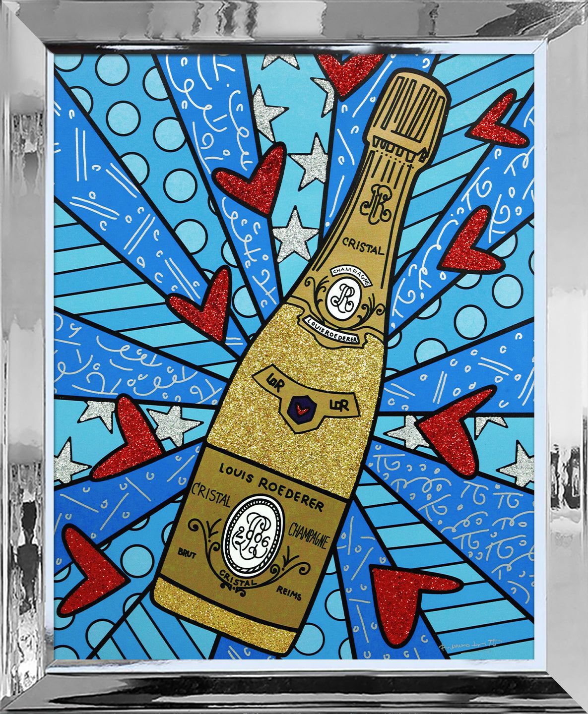 Champagne Wishes & Caviar Dreams (Blue) - Limited Edition Print