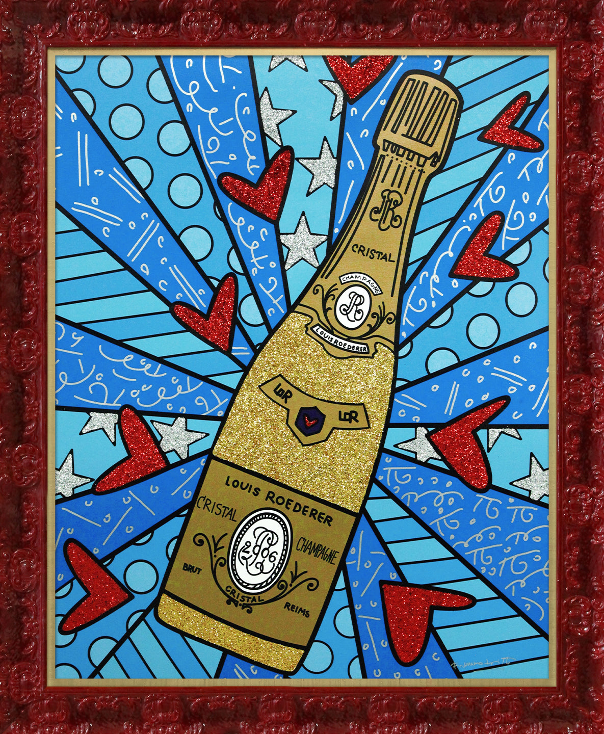 Champagne Wishes & Caviar Dreams (Blue) - Limited Edition Print