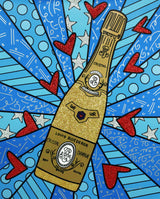 CHAMPAGNE WISHES & CAVIAR DREAMS - BLUE - Limited Edition Print