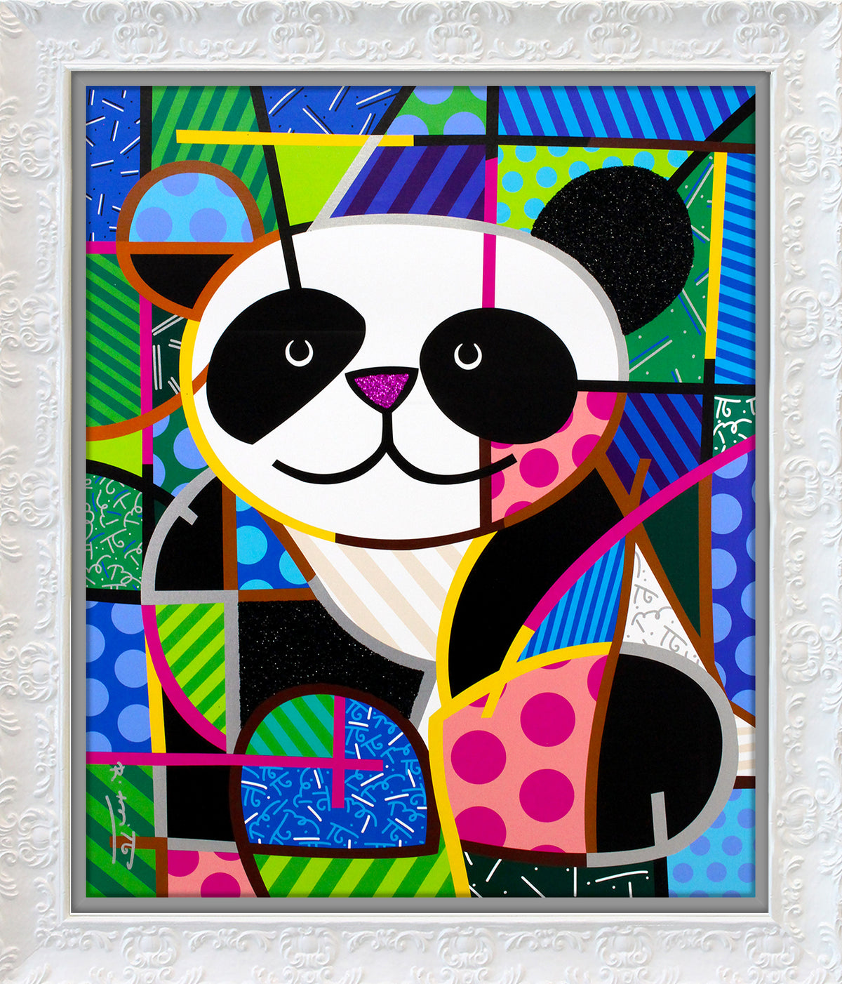Romero Britto huggable limited edition print  colorful pop art design