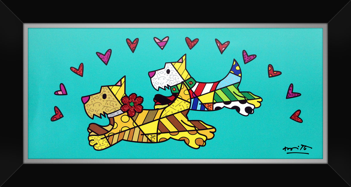 Romero Britto central park limited edition print  contemporary pop art piece
