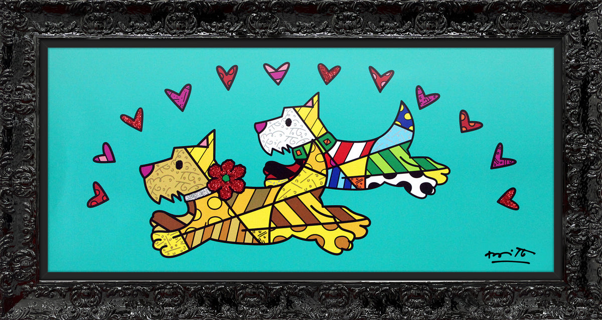 Romero Britto central park limited edition print  colorful pop art design