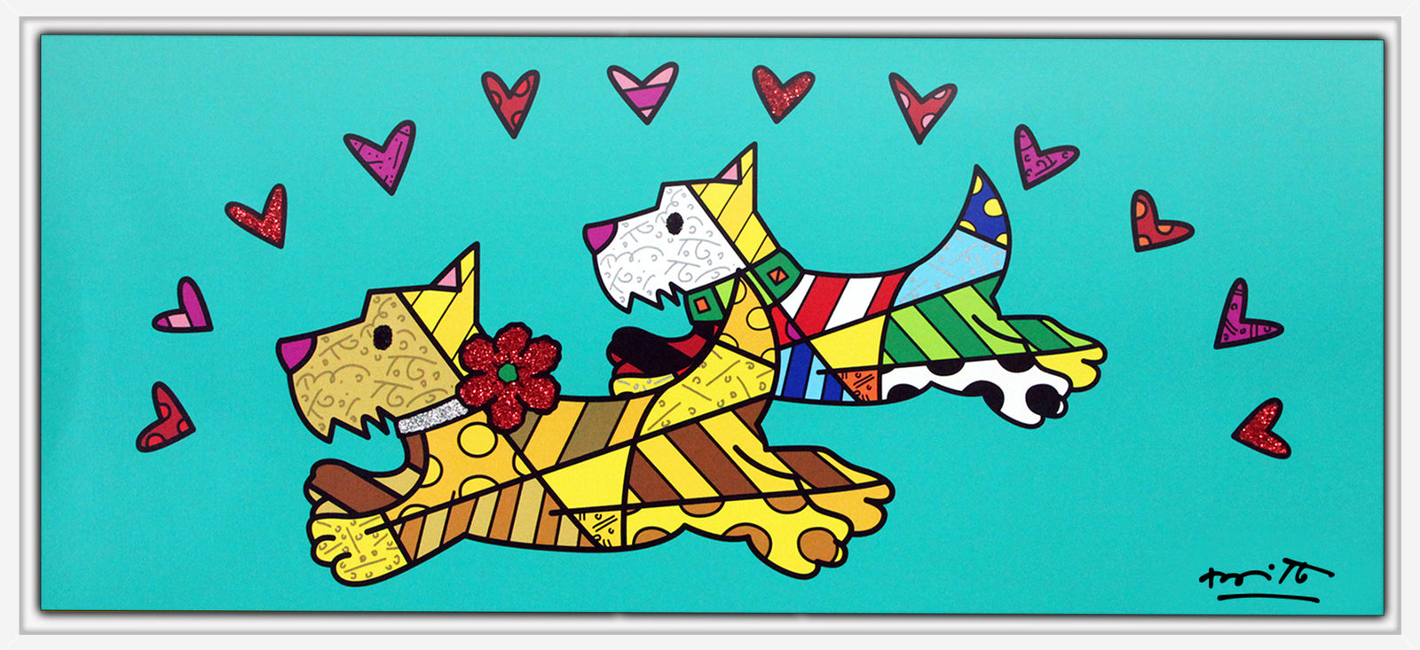 Romero Britto central park limited edition print  contemporary pop art piece