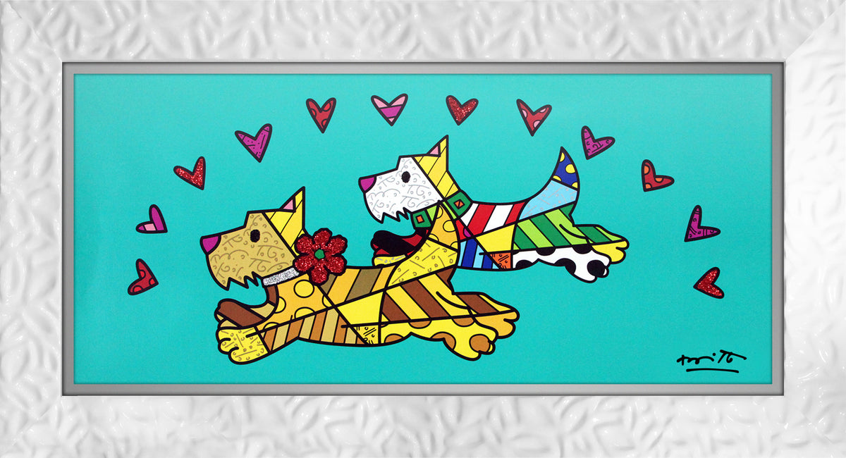 Romero Britto central park limited edition print  contemporary pop art piece