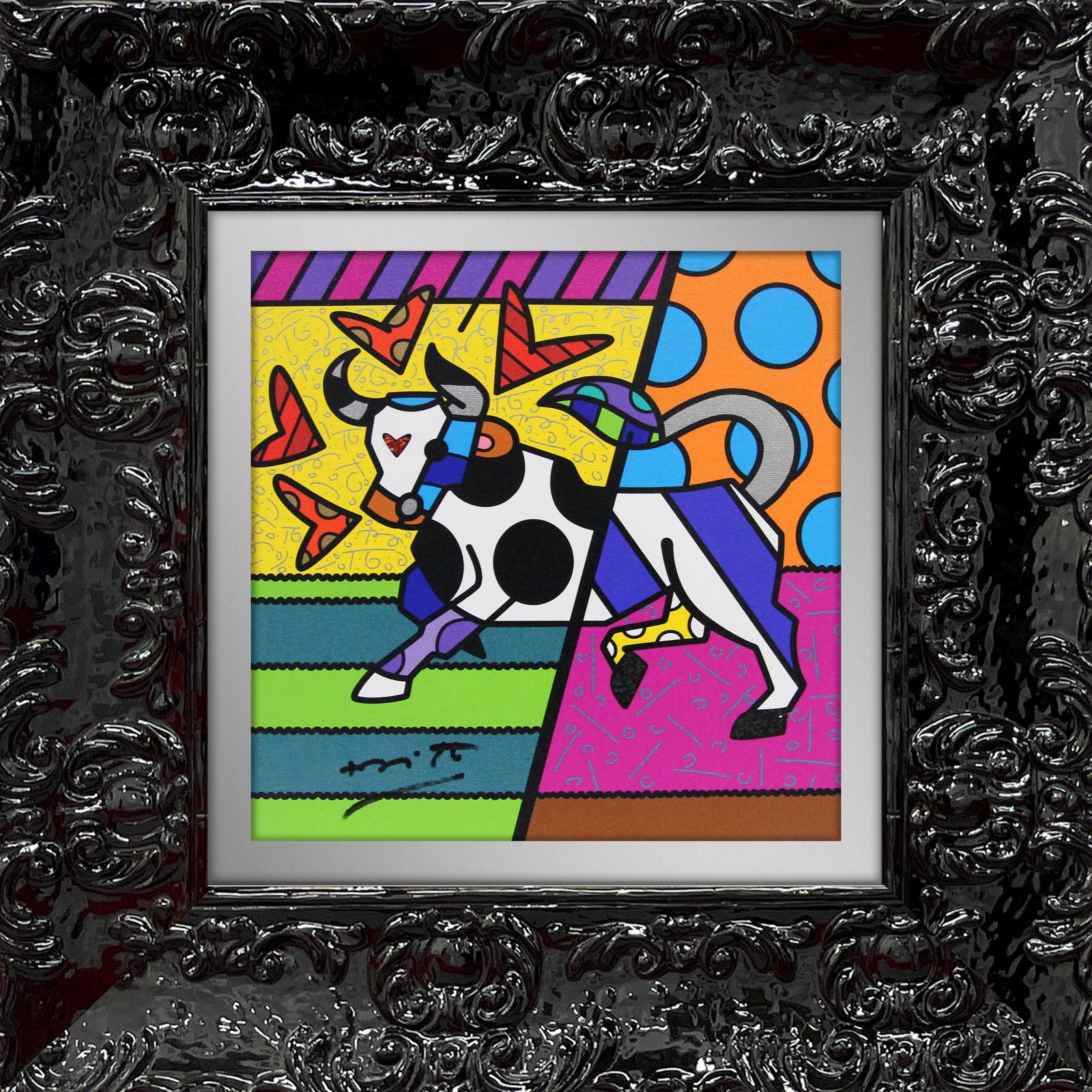 modern pop art taurus limited edition print  vibrant home decor