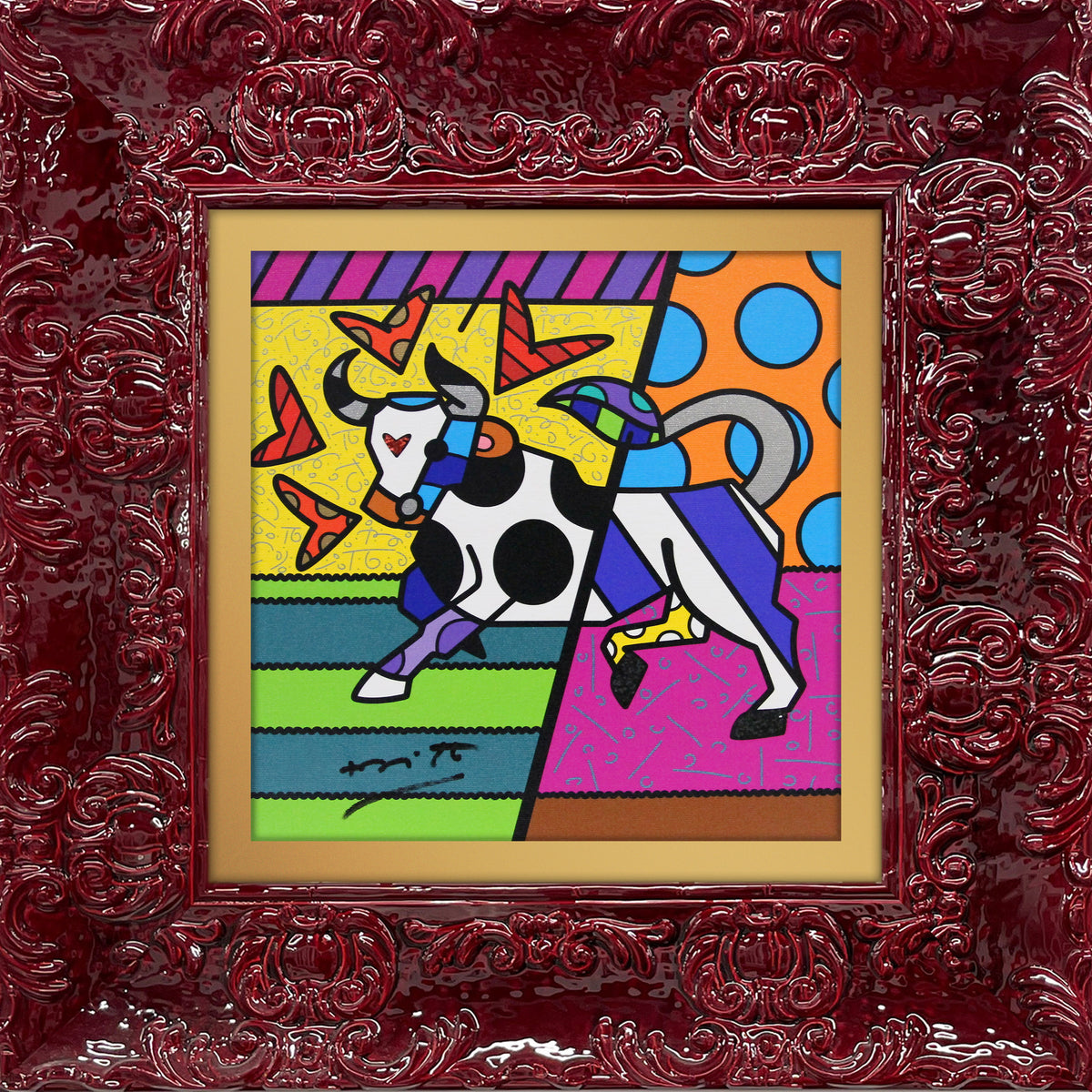 modern pop art taurus limited edition print  vibrant home decor
