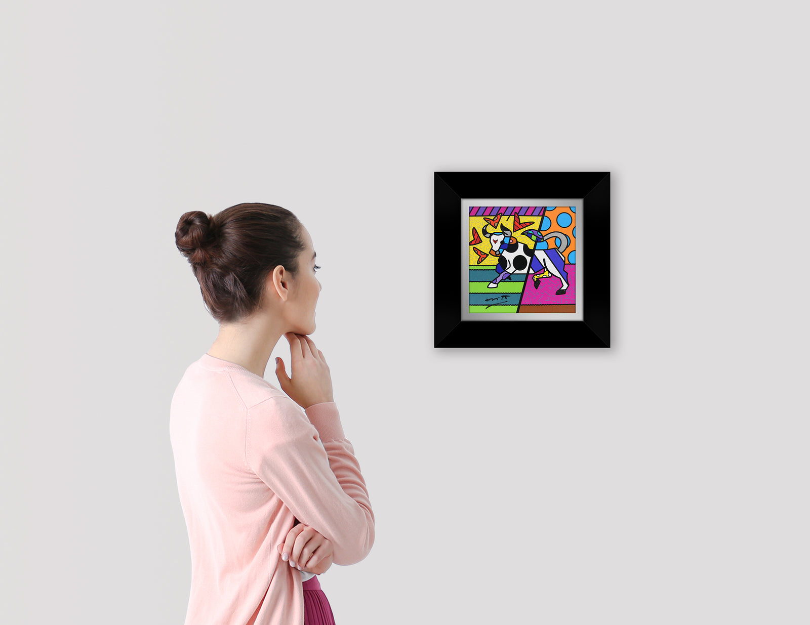 modern pop art taurus limited edition print  vibrant home decor