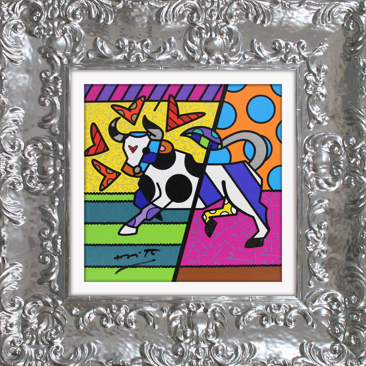 taurus limited edition print  artistic colorful design collectible