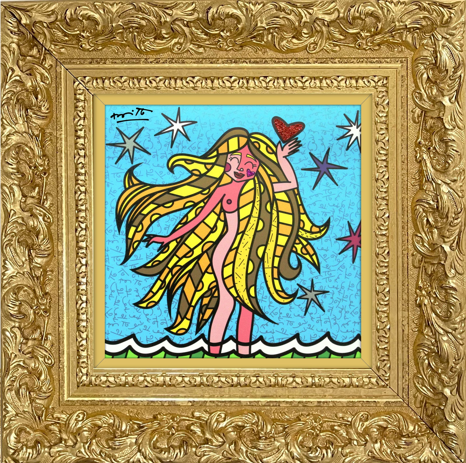 modern pop art virgo limited edition print  vibrant home decor