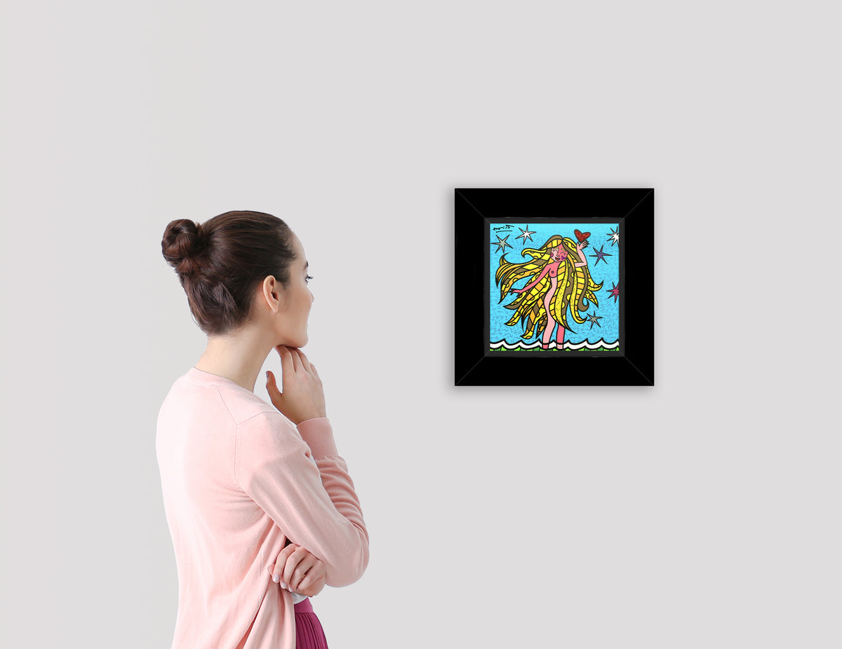 modern pop art virgo limited edition print  vibrant home decor