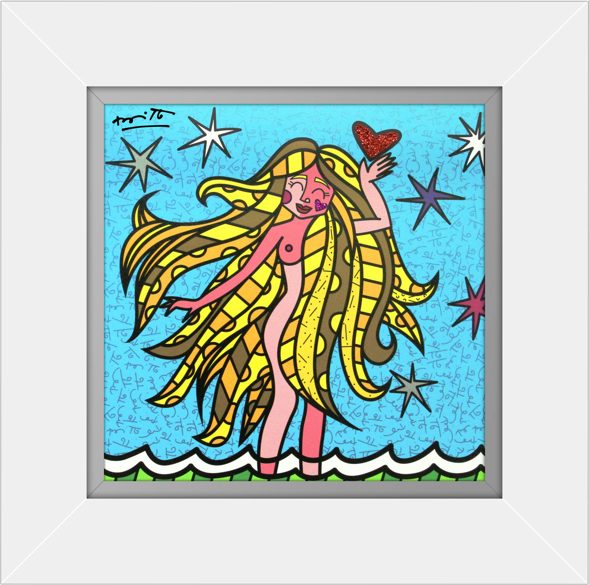 modern pop art virgo limited edition print  vibrant home decor