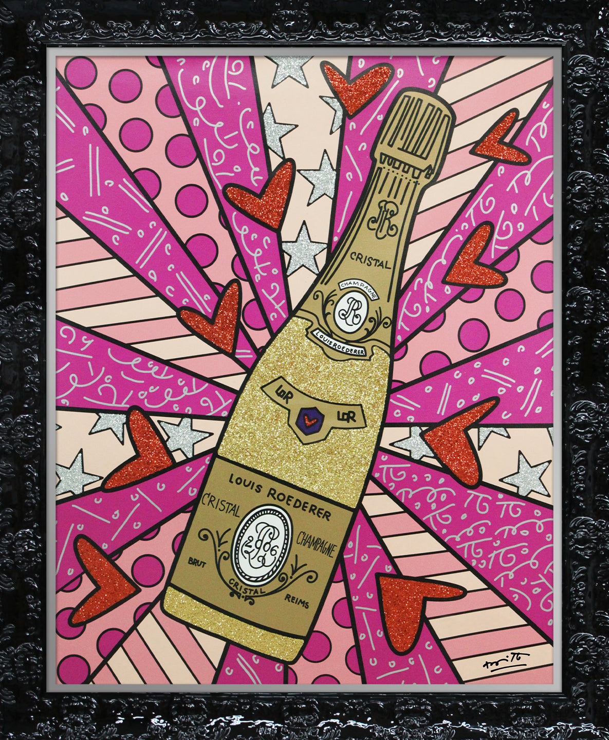 modern pop art champagne wishes caviar dreams pink  vibrant home decor