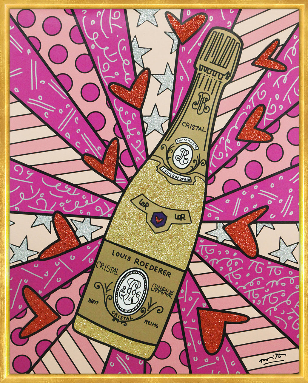 champagne wishes caviar dreams pink  colorful decorative collectible gift idea