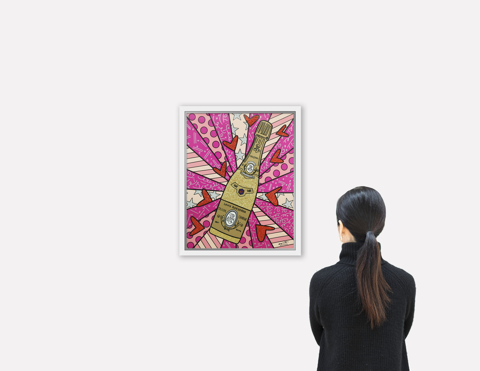 modern pop art champagne wishes caviar dreams pink  vibrant home decor