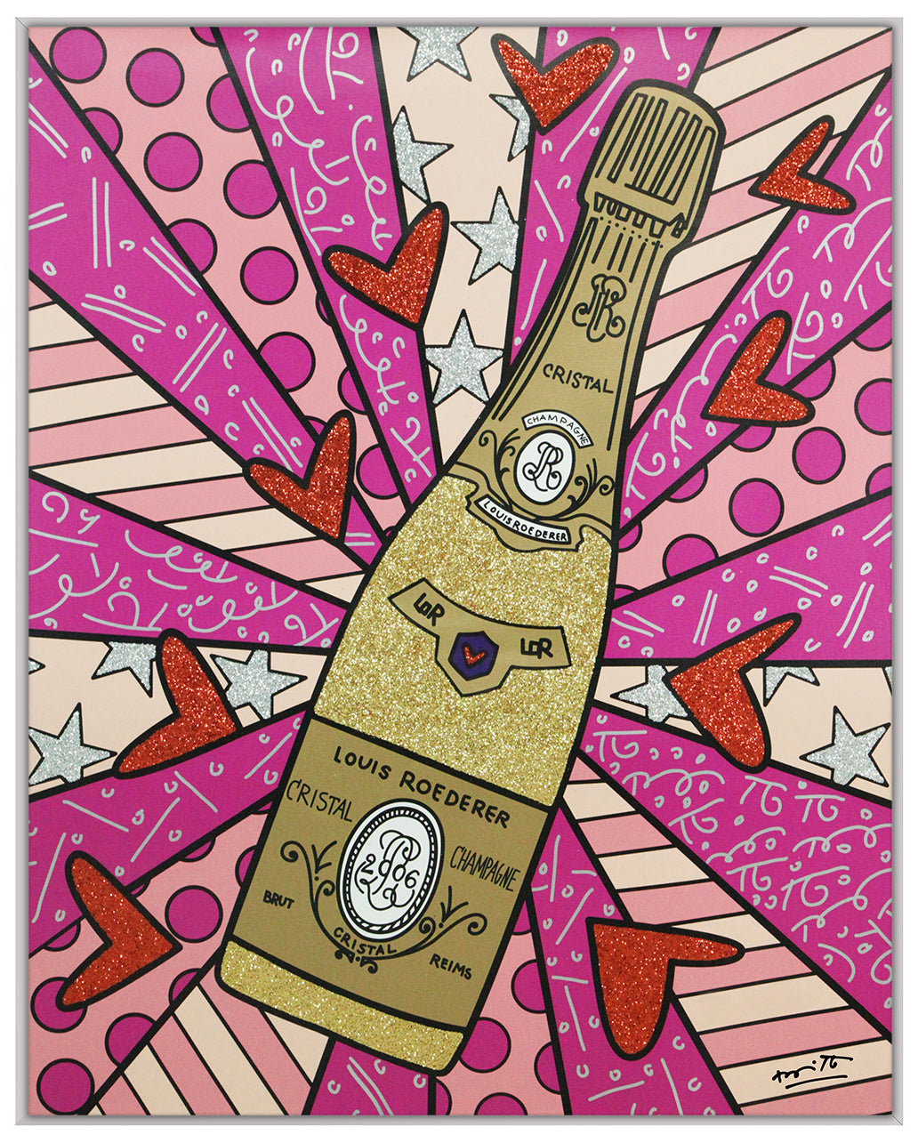 champagne wishes caviar dreams pink  colorful decorative collectible gift idea