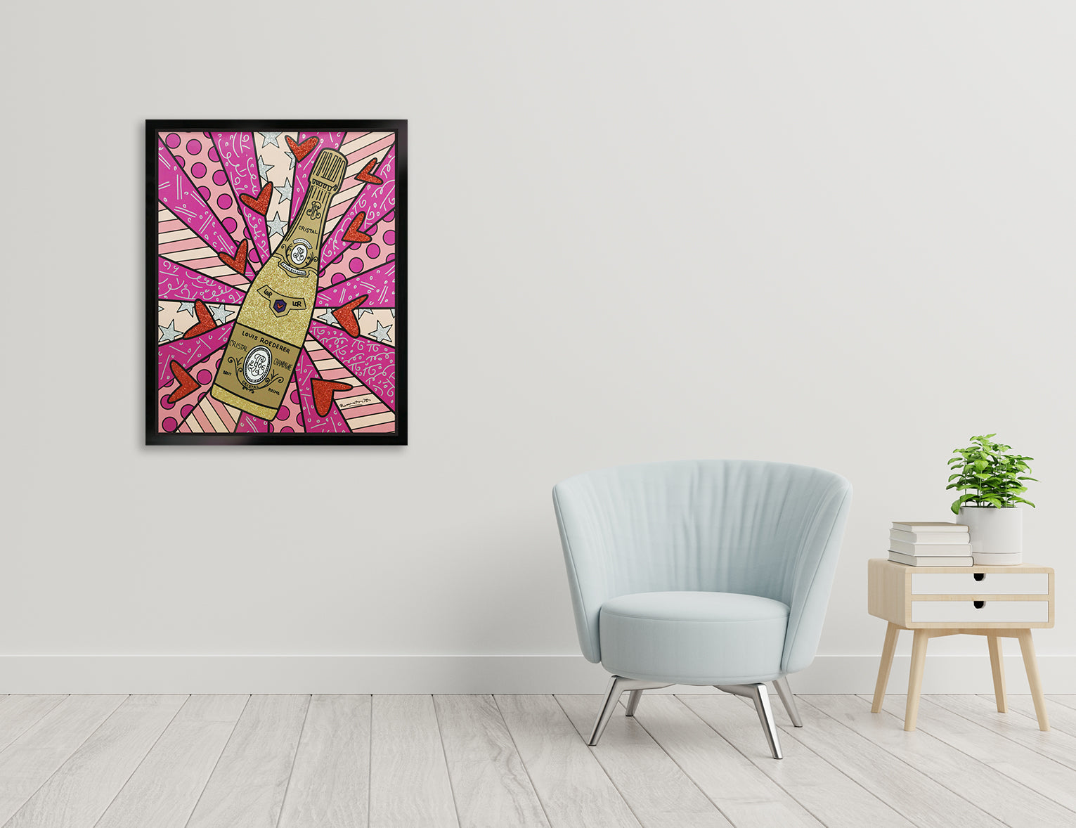 champagne wishes caviar dreams pink  colorful decorative collectible gift idea
