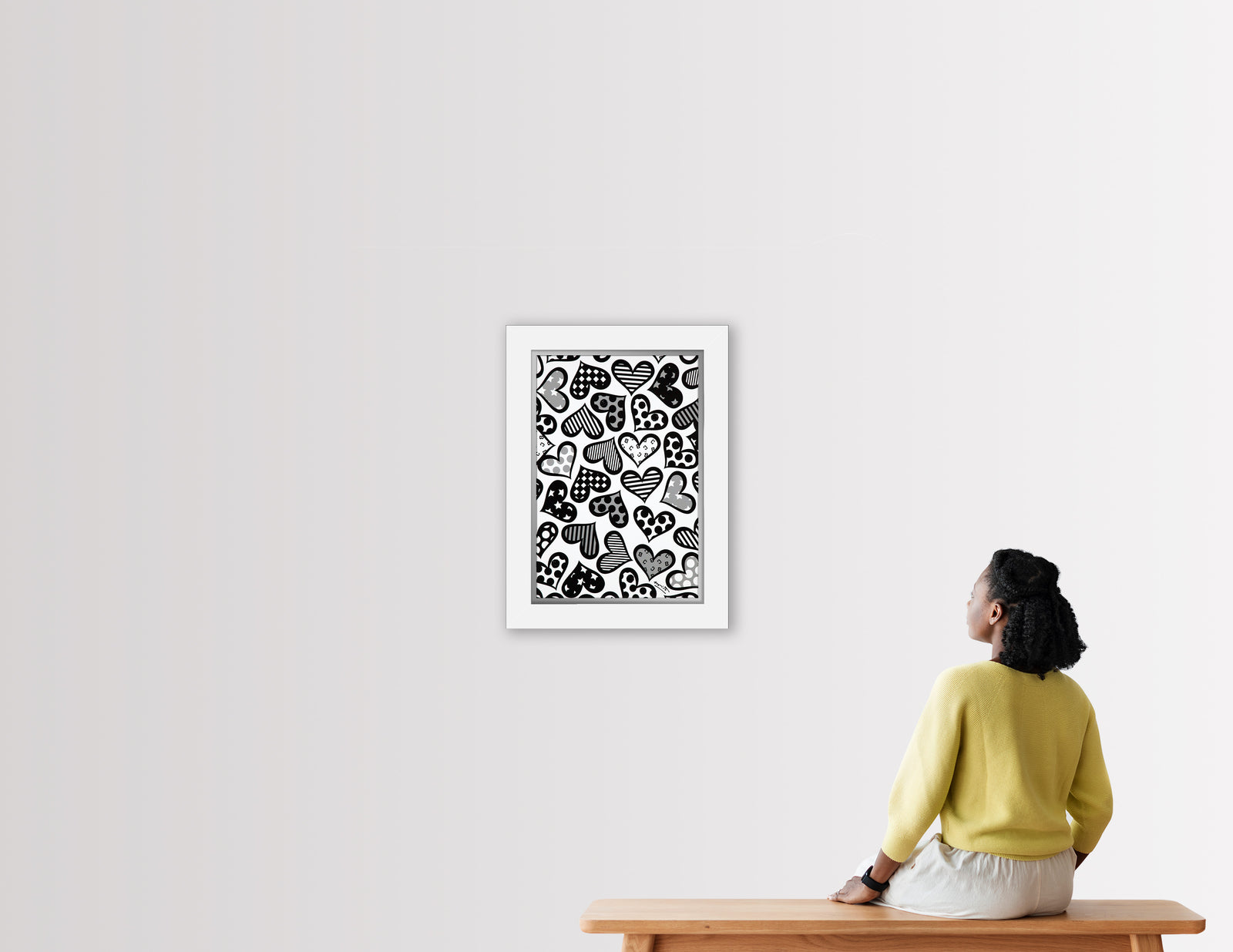 Hearts Black & White - Limited Edition Print