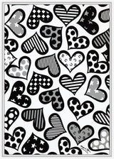 HEARTS BLACK & WHITE - Limited Edition Print