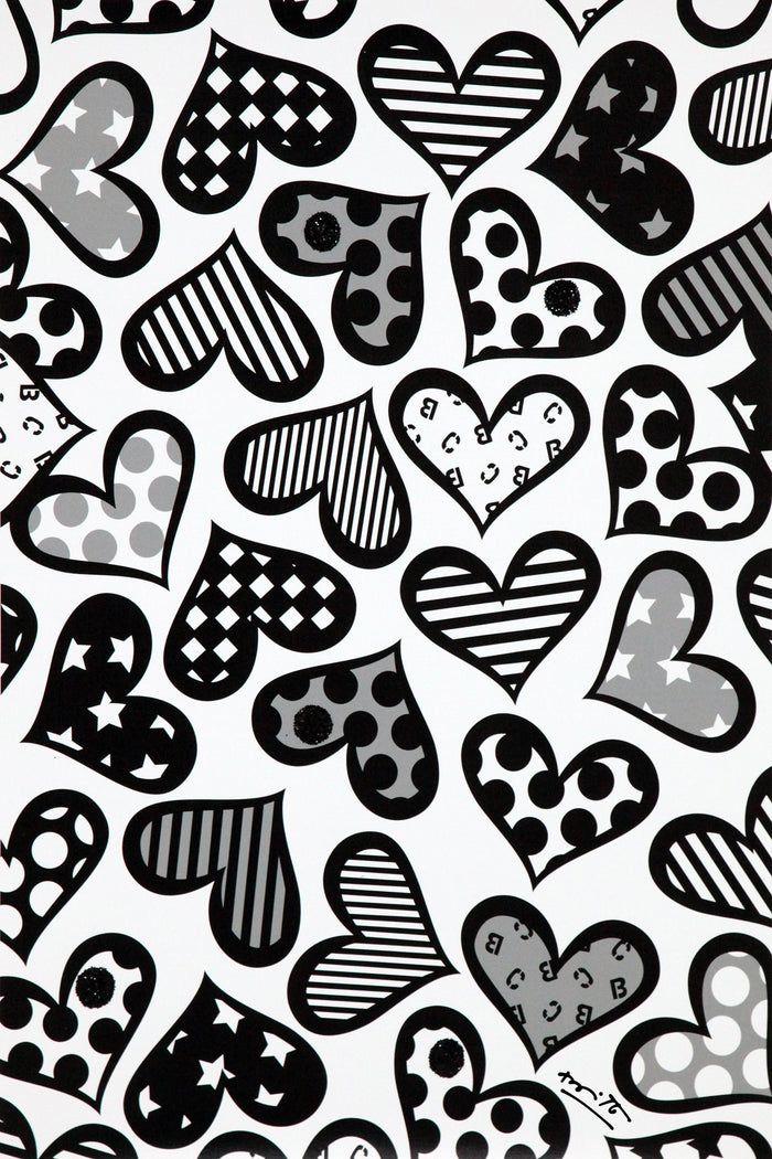 HEARTS BLACK & WHITE - Limited Edition Print