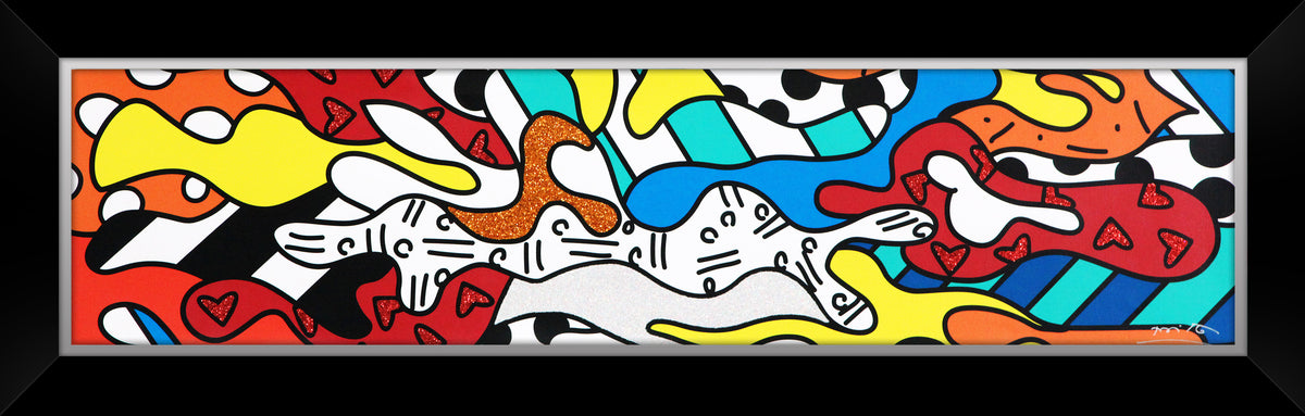 Romero Britto crystal bridges limited edition print  contemporary pop art piece