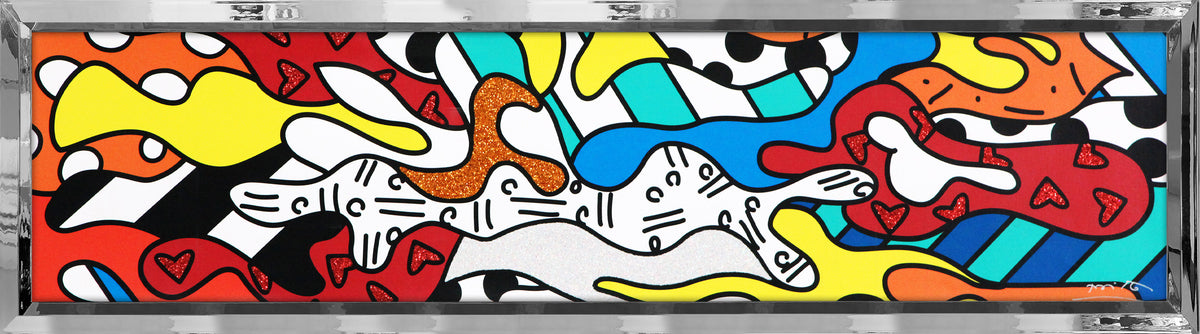 Romero Britto crystal bridges limited edition print  colorful pop art design