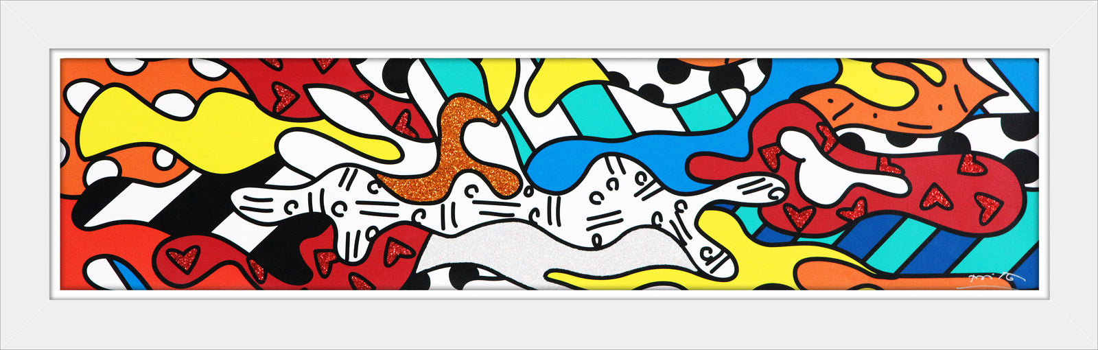 Romero Britto crystal bridges limited edition print  contemporary pop art piece