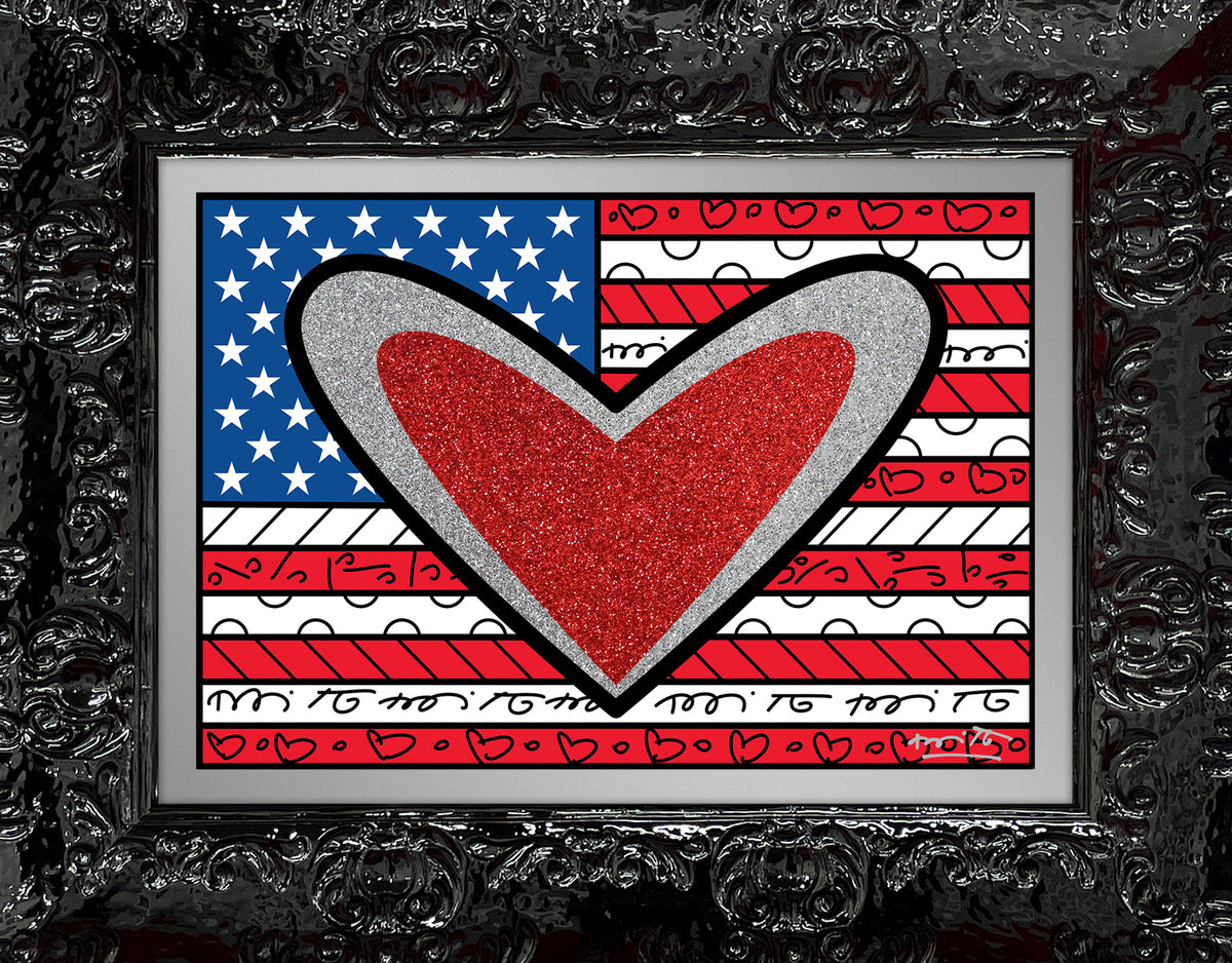 love usa limited edition print  artistic colorful design collectible