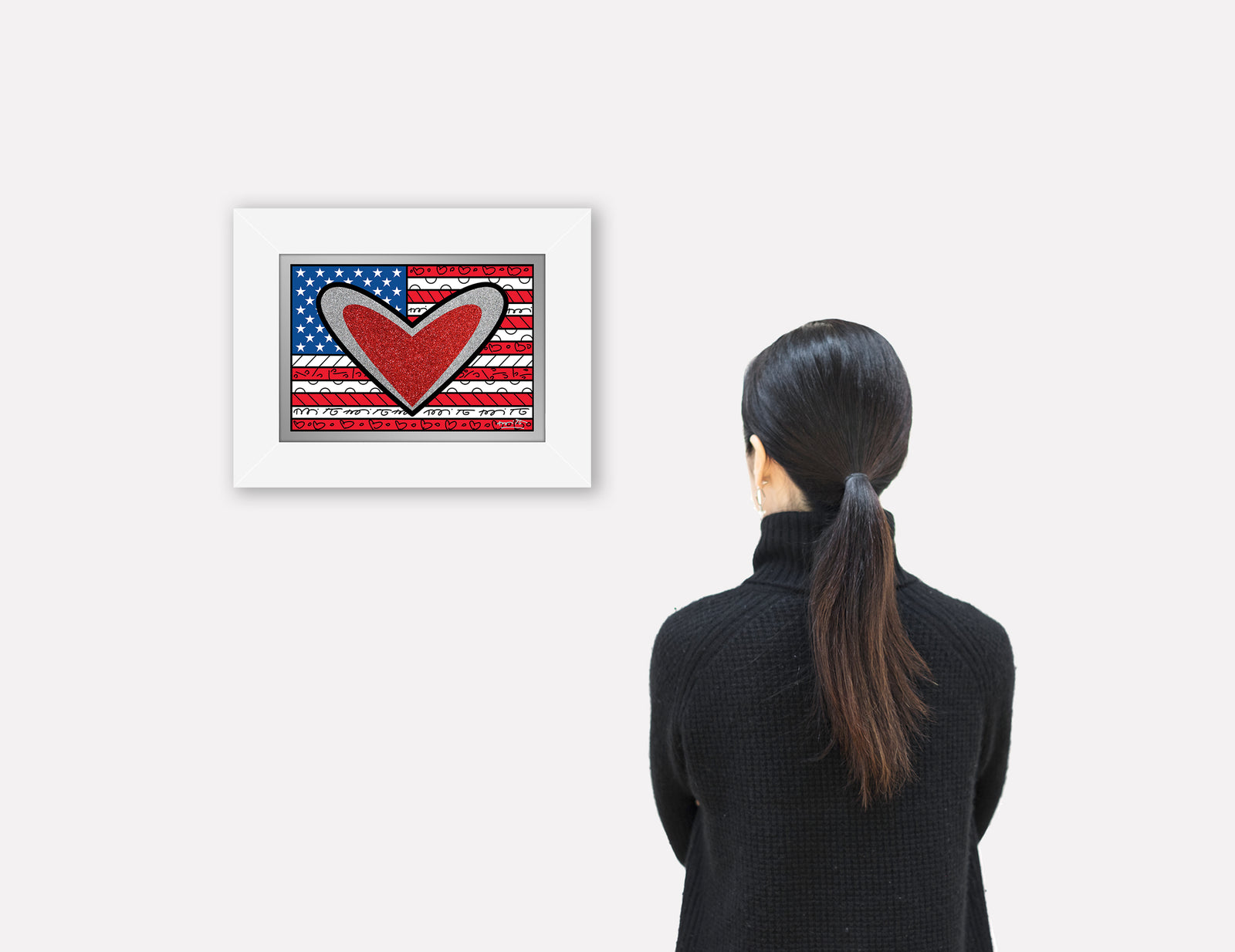 modern pop art love usa limited edition print  vibrant home decor