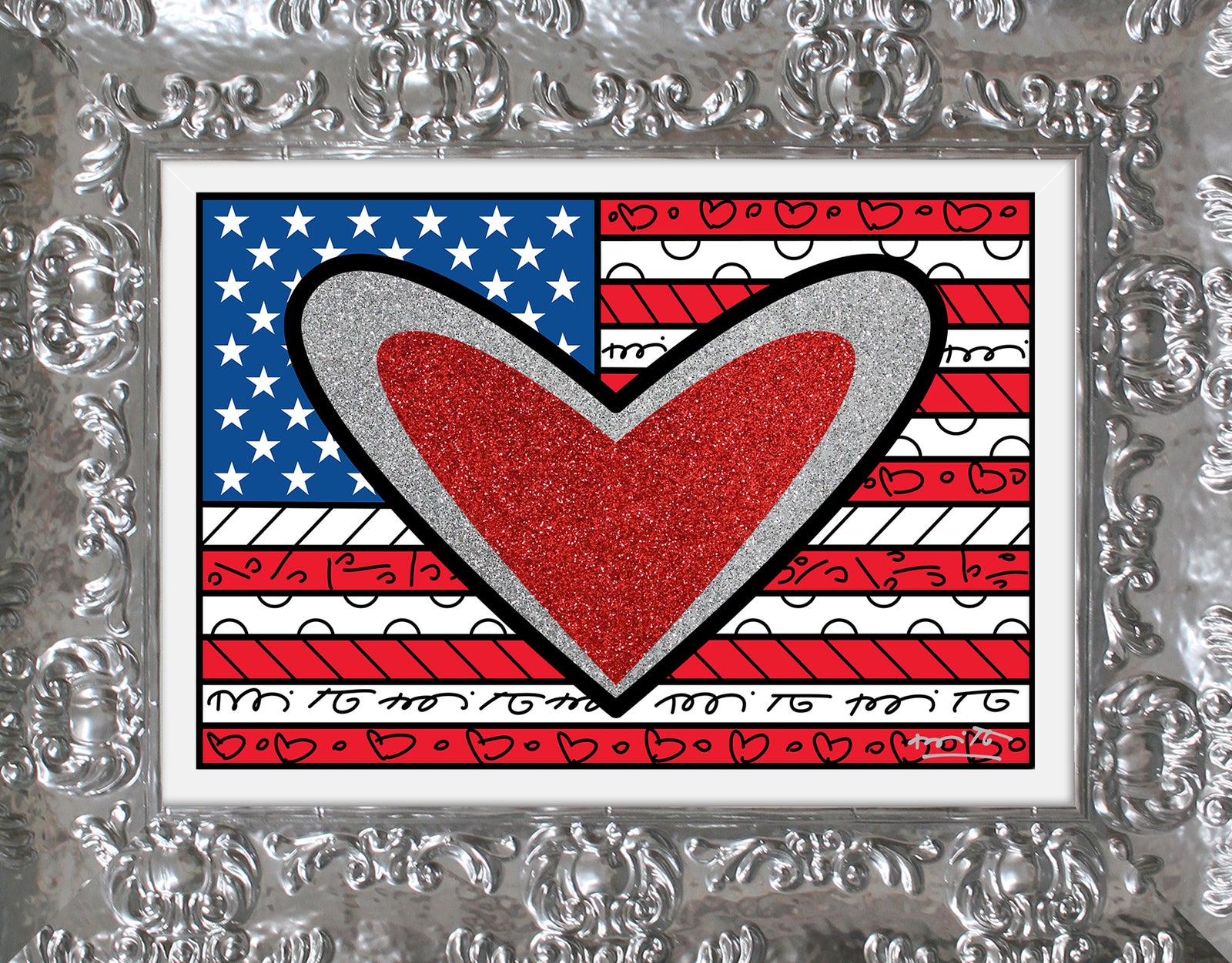 modern pop art love usa limited edition print  vibrant home decor