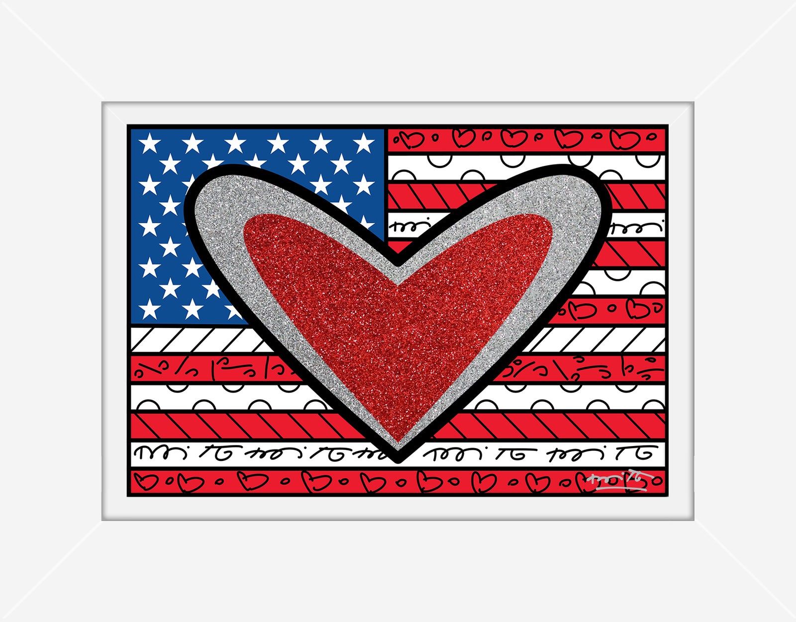 modern pop art love usa limited edition print  vibrant home decor