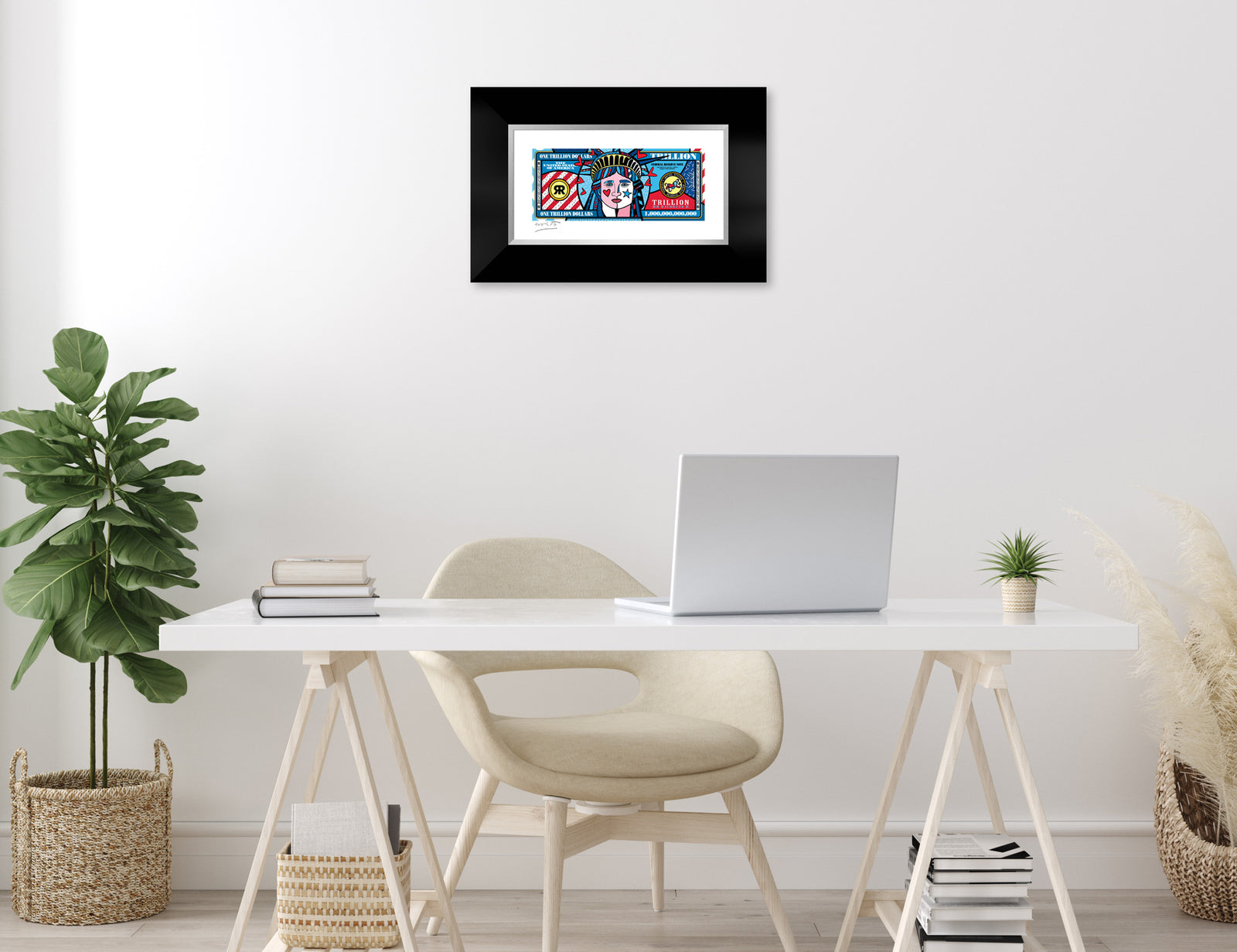 Romero Britto a trillion dollars limited edition  colorful pop art design