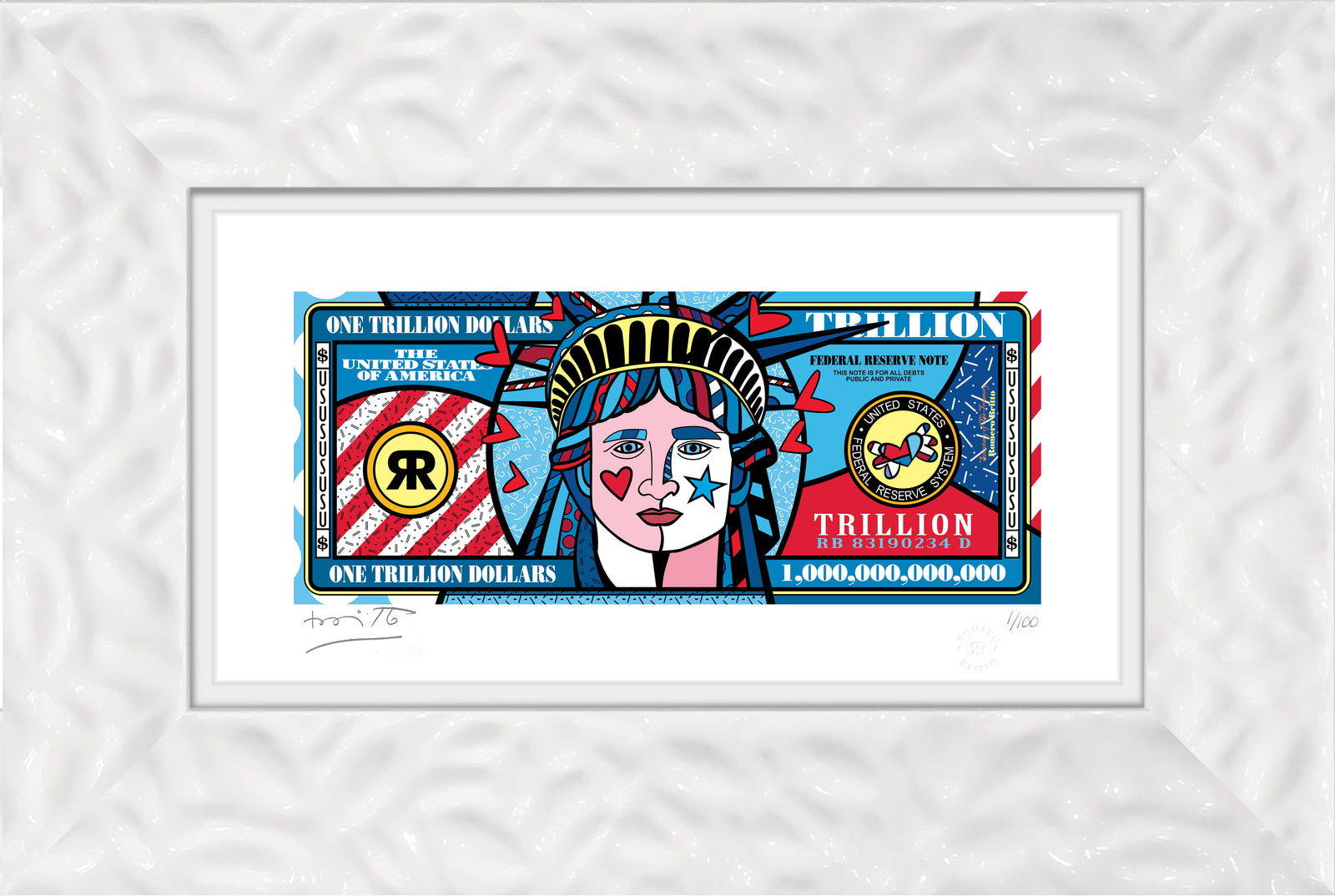 a trillion dollars limited edition  colorful decorative collectible gift idea