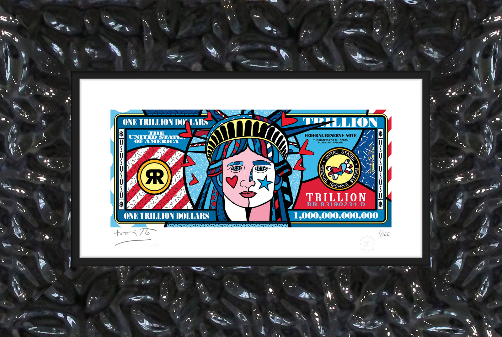 a trillion dollars limited edition  colorful decorative collectible gift idea