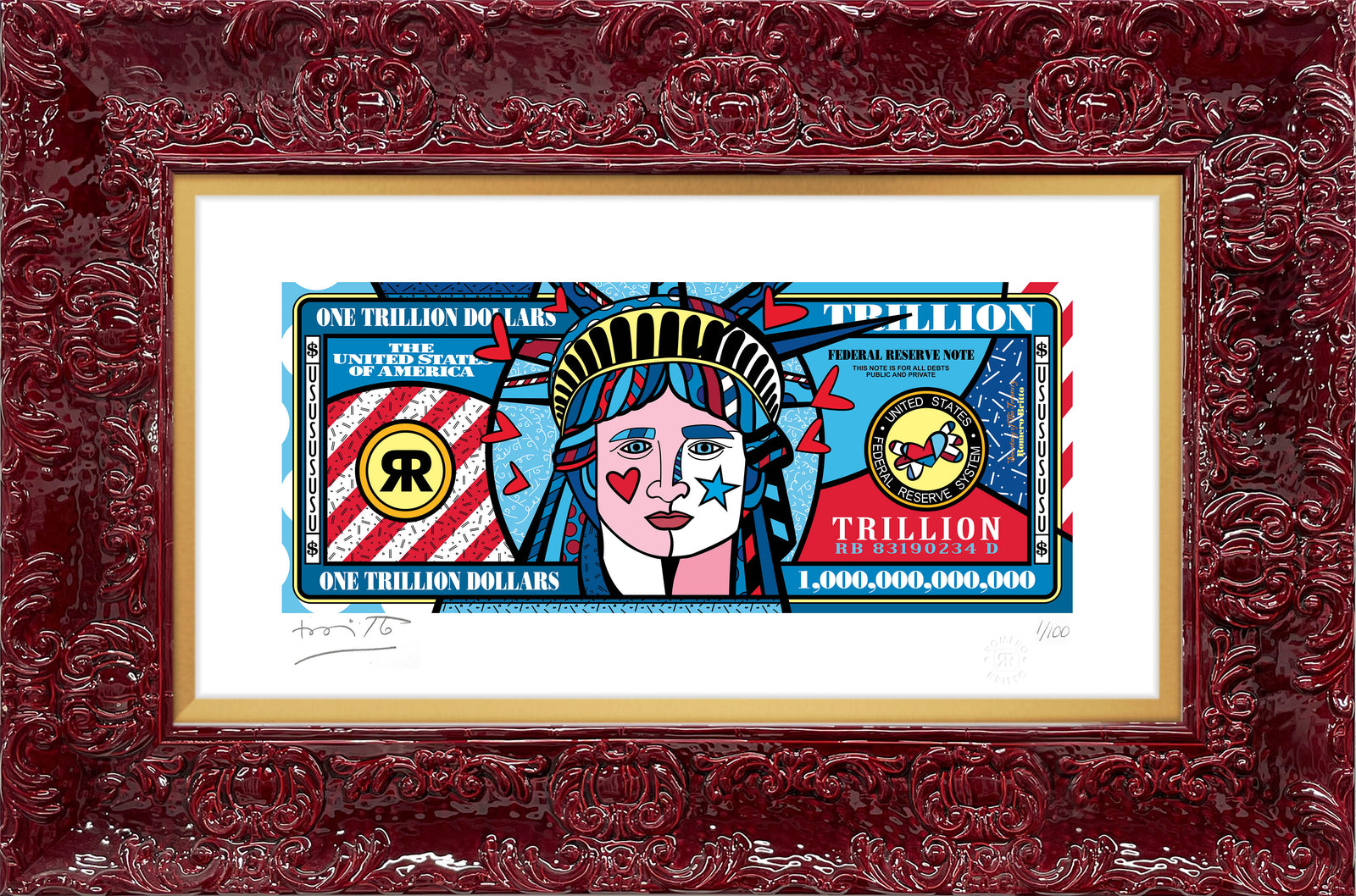 a trillion dollars limited edition  colorful decorative collectible gift idea
