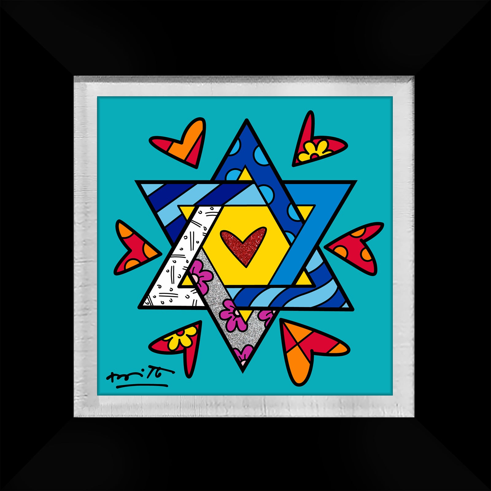 mazel tov star of david  artistic colorful design collectible