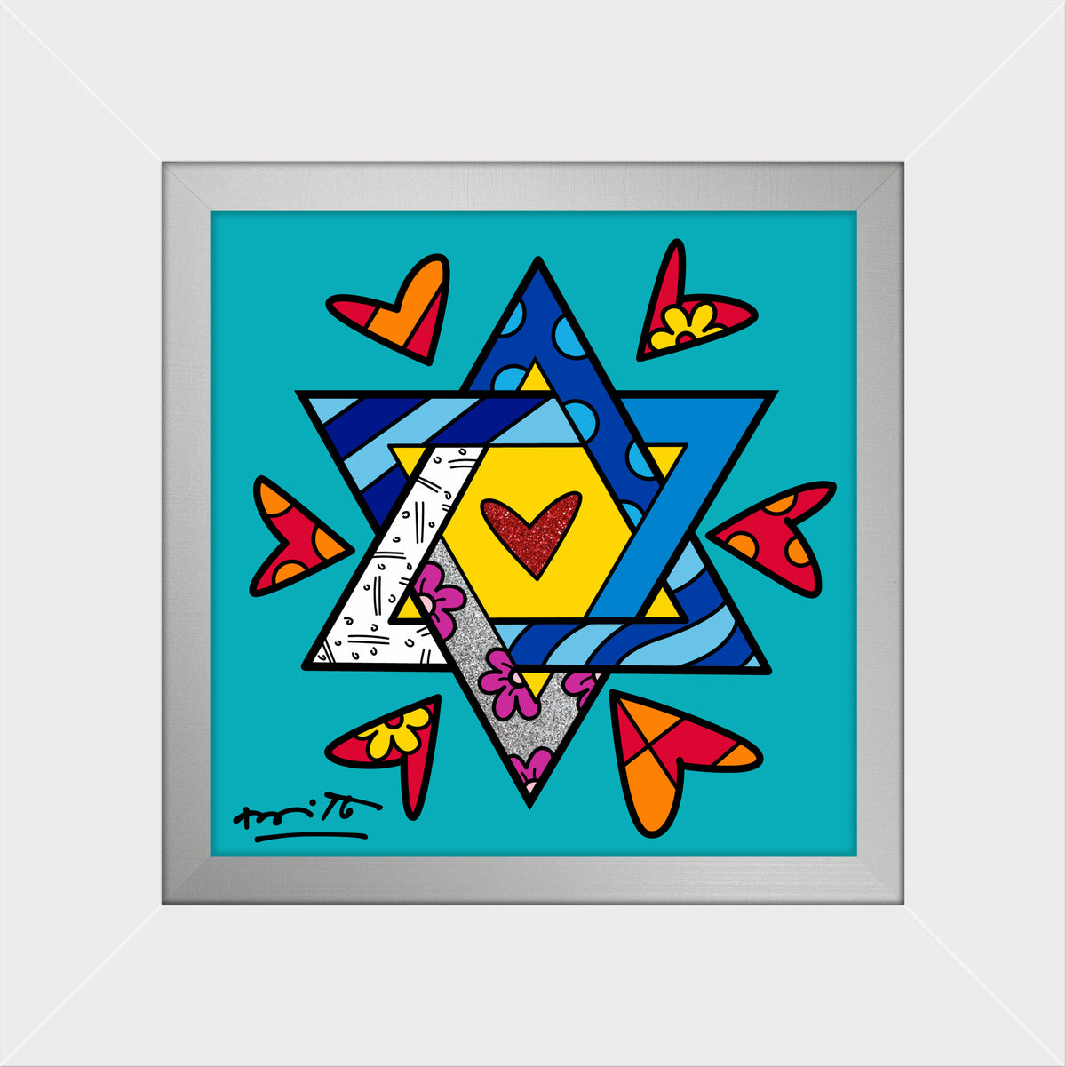 mazel tov star of david  colorful decorative collectible gift idea